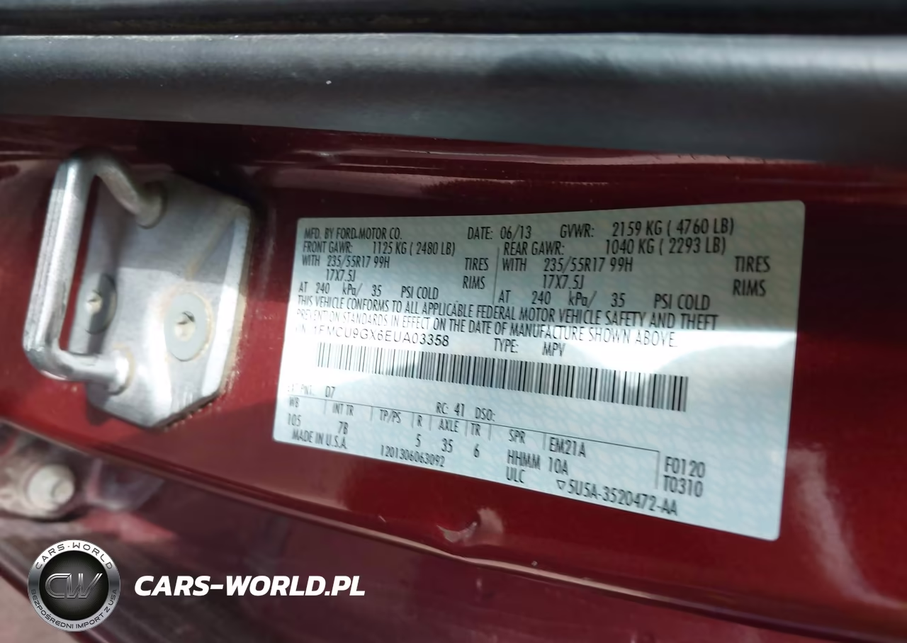 2014 Ford Escape Se VIN:1FMCU9GX6EUA03358 - 9
