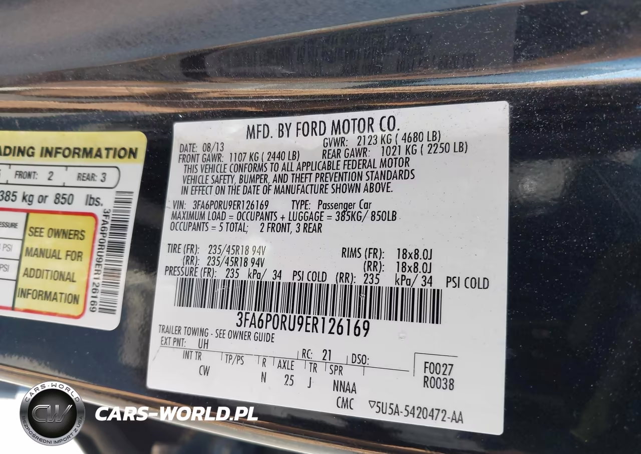 2014 Ford Fusion Hybrid Titanium VIN:3FA6P0RU9ER126169 - 9