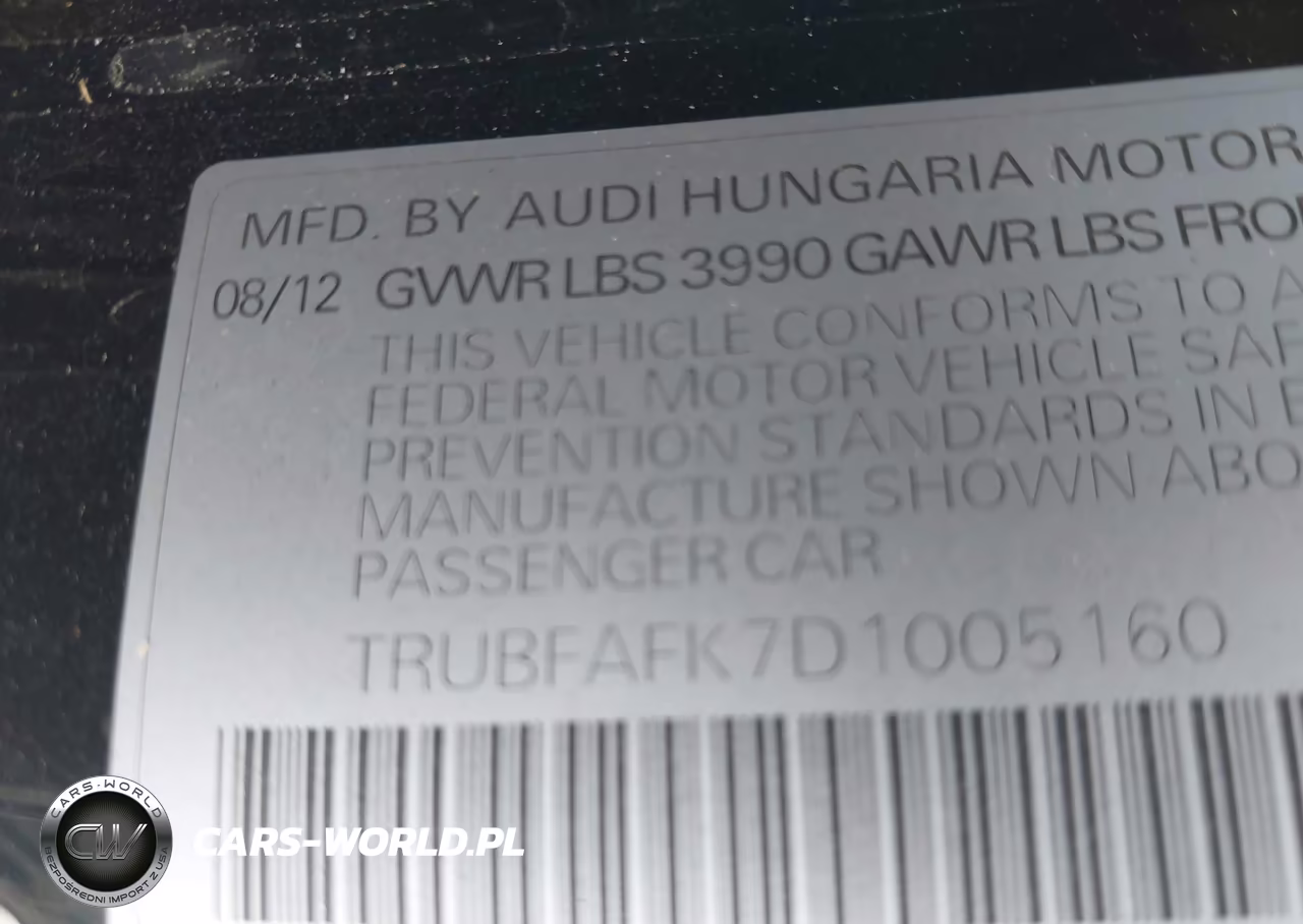 2013 Audi Tt 2.0T Premium Plus VIN:TRUBFAFK7D1005160 - 9