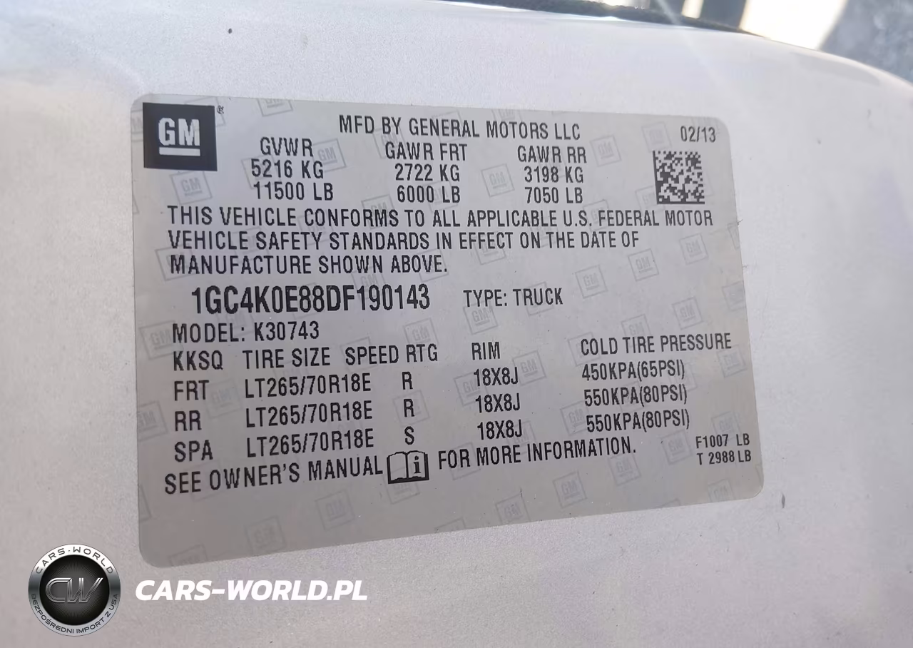 2013 Chevrolet Silverado 3500Hd Lt VIN:1GC4K0E88DF190143 - 9