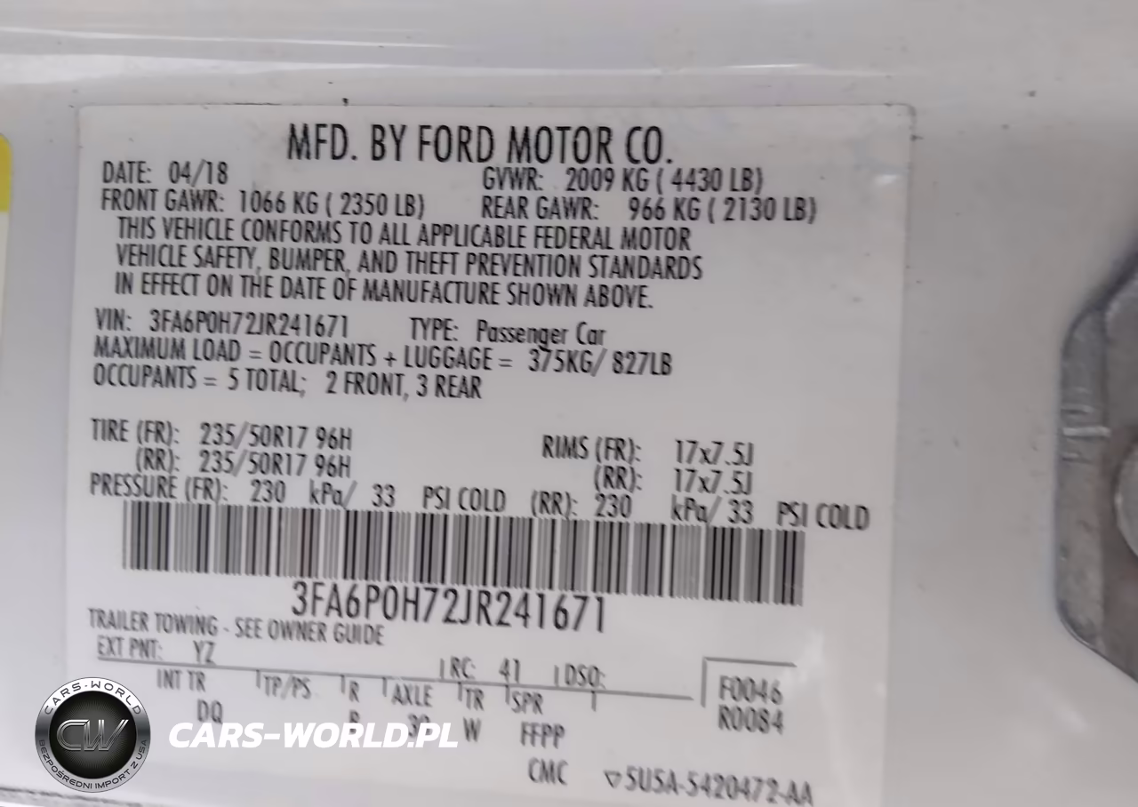 2018 Ford Fusion Se VIN:3FA6P0H72JR241671 - 9