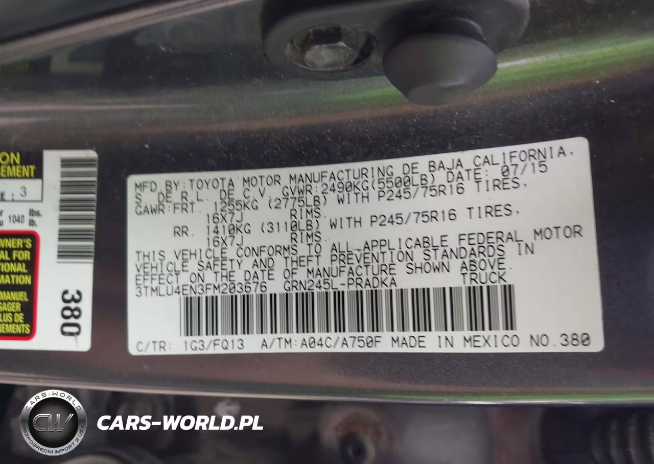 2015 Toyota Tacoma Base V6 VIN:3TMLU4EN3FM203676 - 9