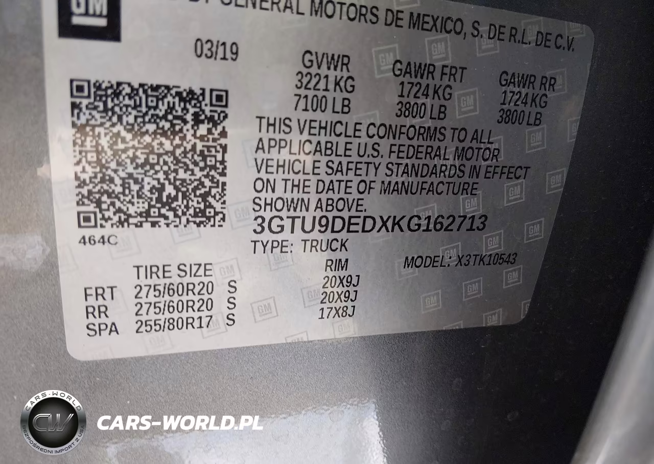 2019 GMC Sierra 1500 Slt VIN:3GTU9DEDXKG162713 - 9