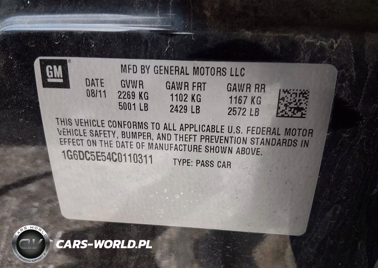 2012 Cadillac Cts Standard VIN:1G6DC5E54C0110311 - 9