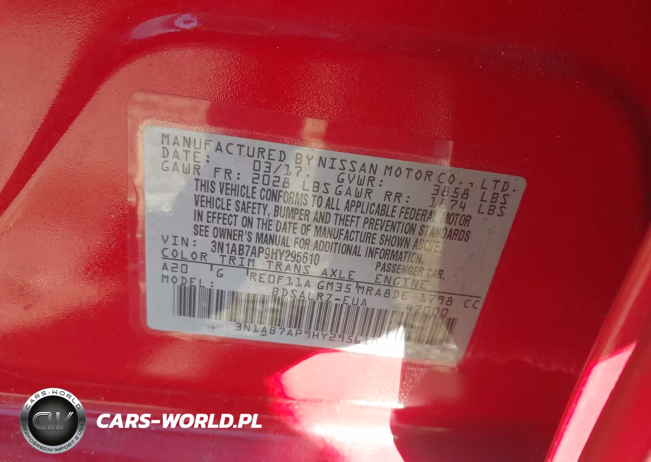 2017 Nissan Sentra Sr VIN:3N1AB7AP9HY295610 - 9