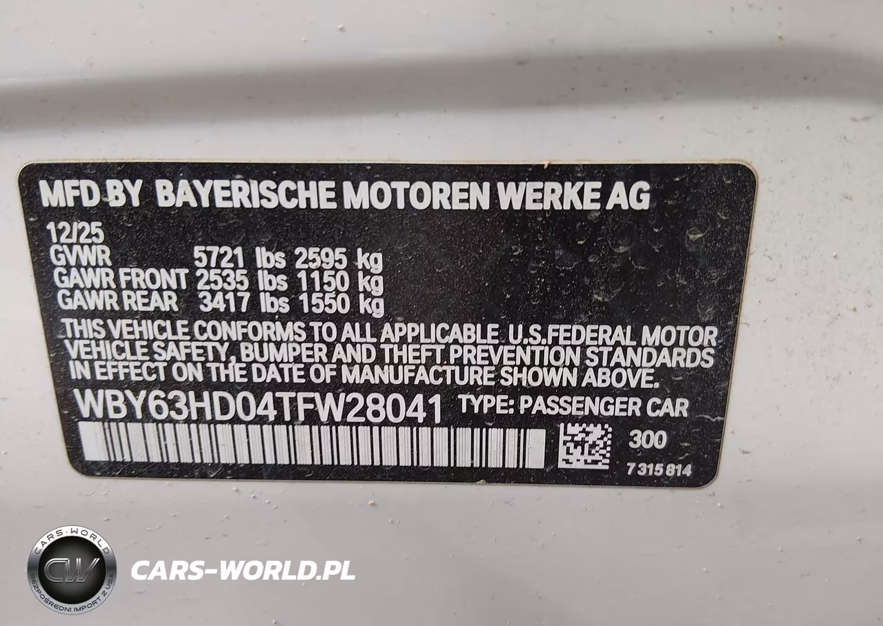 2026 BMW I4 Gran Coupe Edrive40 VIN:WBY63HD04TFW28041 - 9