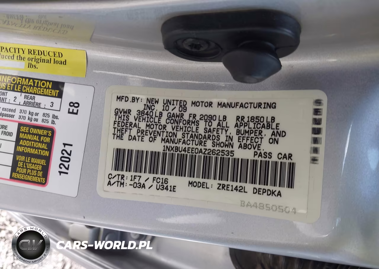 2010 Toyota Corolla Le VIN:1NXBU4EE0AZ262535 - 9