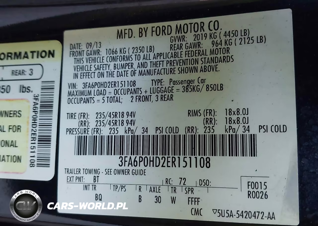 2014 Ford Fusion Se VIN:3FA6P0HD2ER151108 - 9
