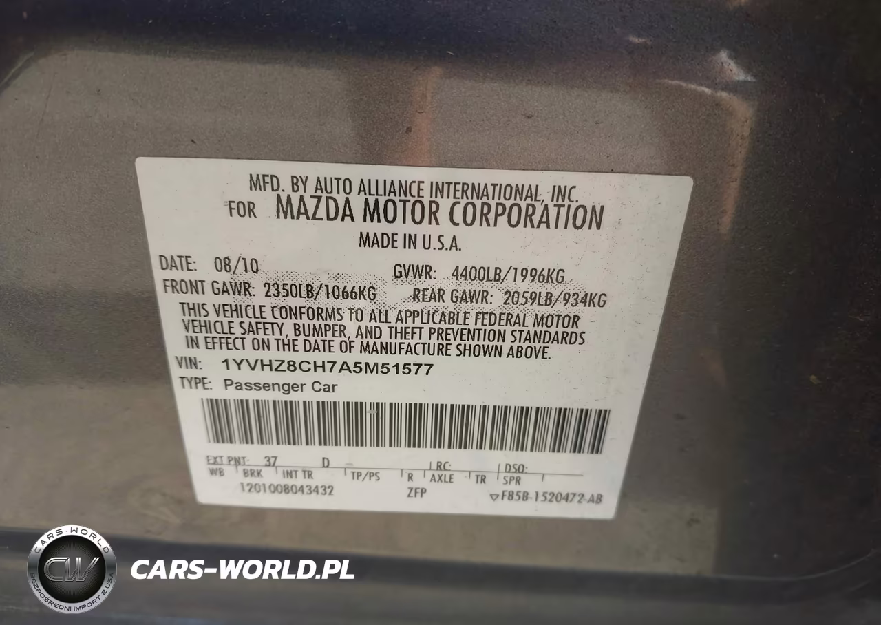 2010 Mazda Mazda6 I Touring Plus VIN:1YVHZ8CH7A5M51577 - 9