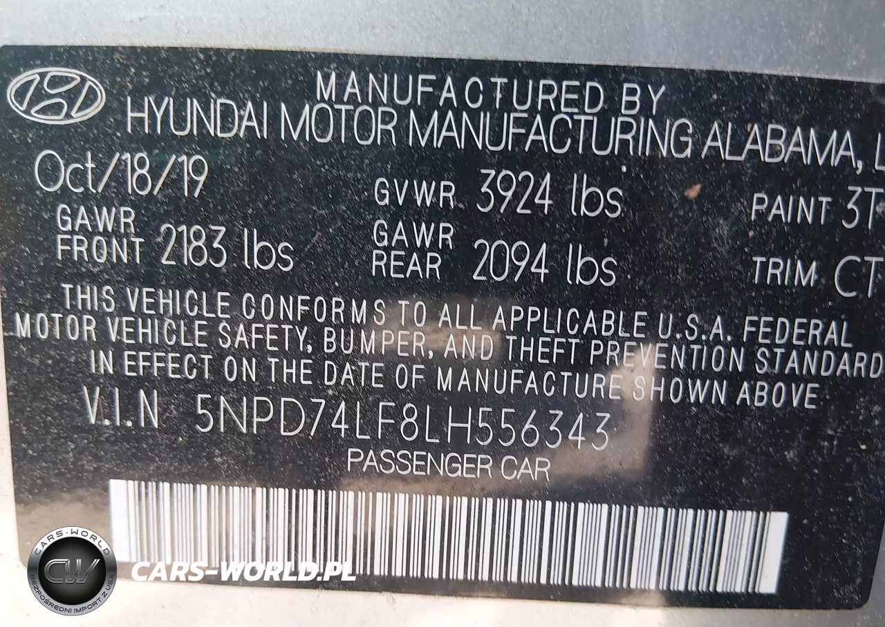 2020 Hyundai Elantra Se VIN:5NPD74LF8LH556343 - 9