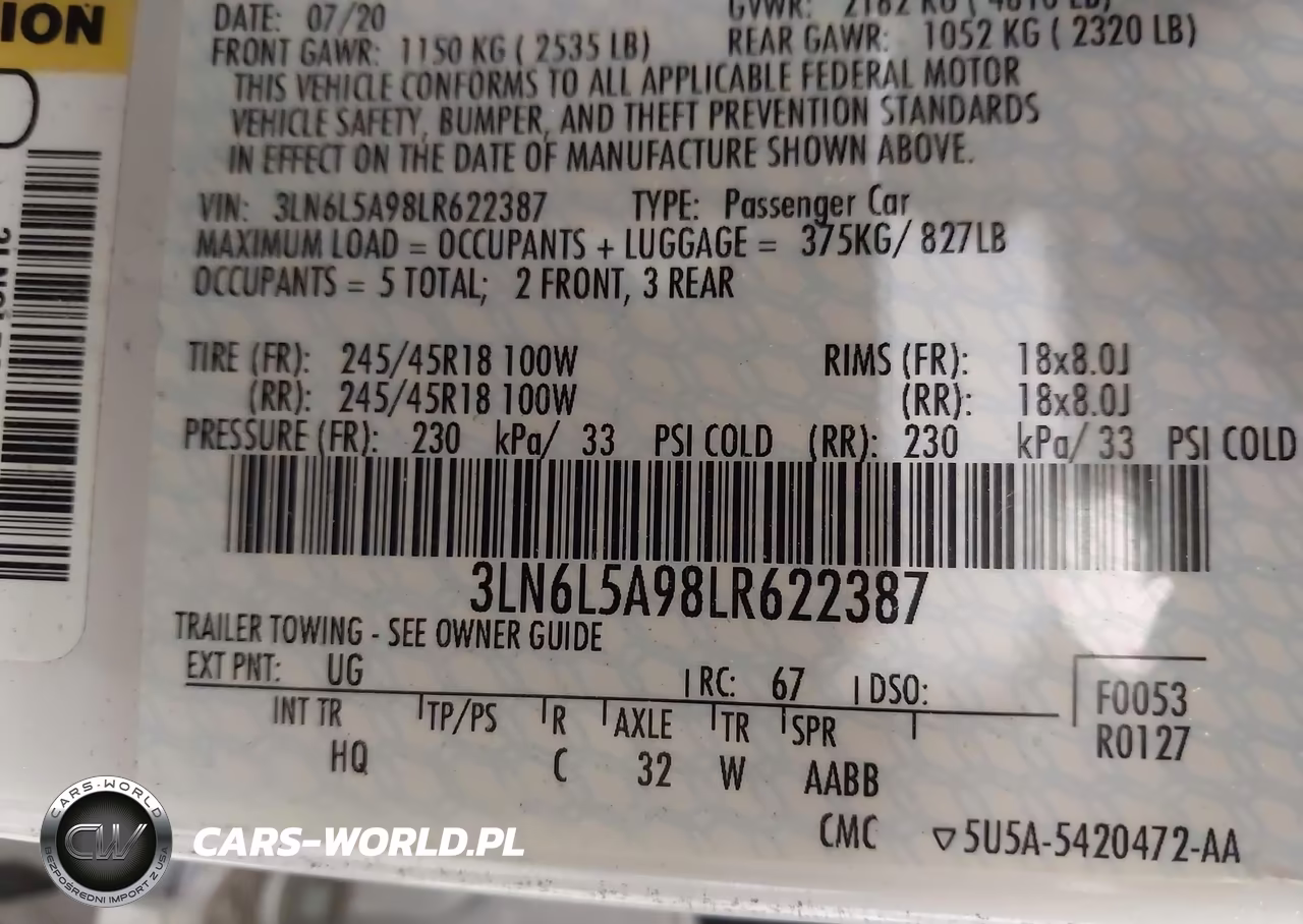 2020 Lincoln Mkz Standard VIN:3LN6L5A98LR622387 - 9
