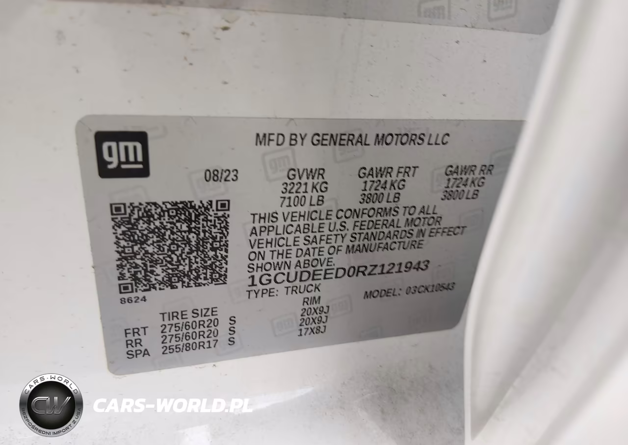2024 Chevrolet Silverado 1500 4Wd Short Bed Rst VIN:1GCUDEED0RZ121943 - 9