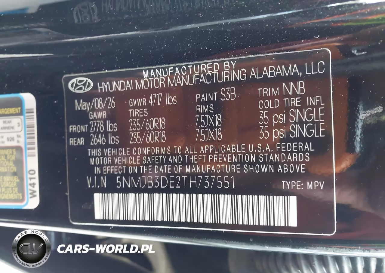 2026 Hyundai Tucson Sel VIN:5NMJB3DE2TH737551 - 9