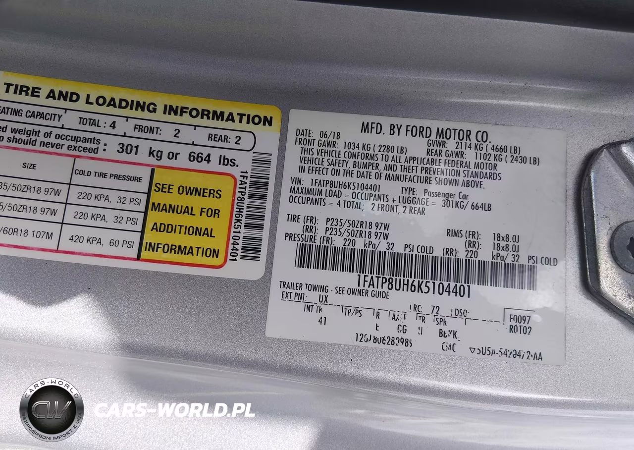 2019 Ford Mustang Ecoboost Premium VIN:1FATP8UH6K5104401 - 9