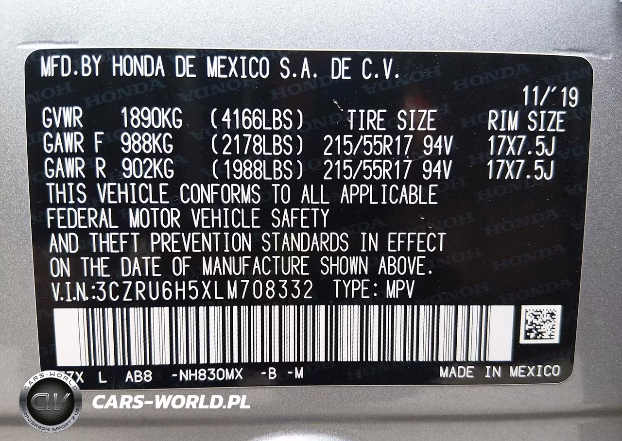 2020 Honda Hr-V Ex VIN:3CZRU6H5XLM708332 - 9