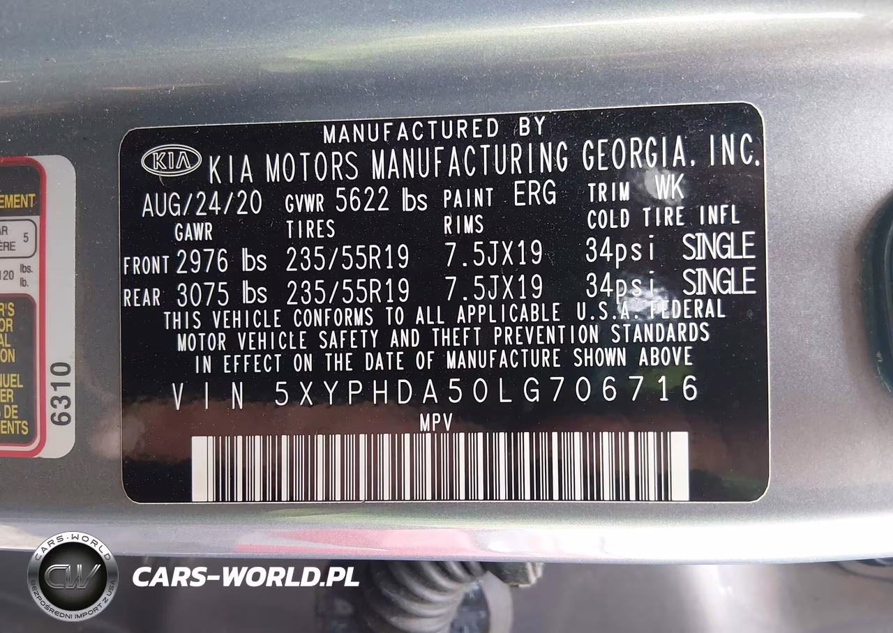 2020 Kia Sorento 3.3L Ex VIN:5XYPHDA50LG706716 - 9