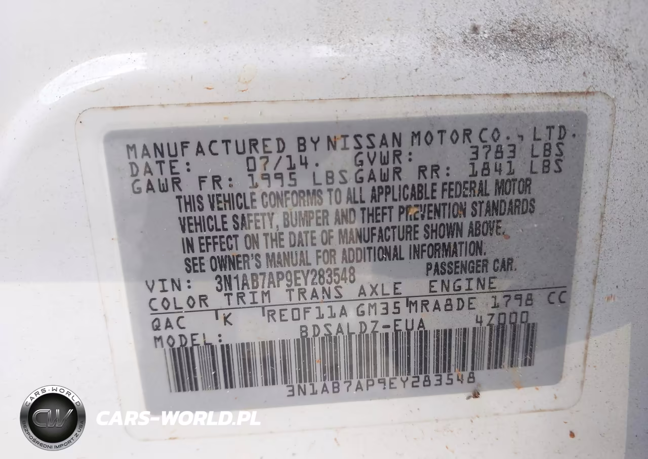 2014 Nissan Sentra Sv VIN:3N1AB7AP9EY283548 - 9