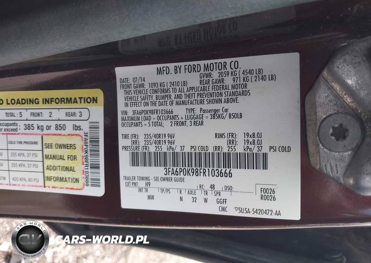 2015 Ford Fusion Titanium VIN:3FA6P0K98FR103666 - 9