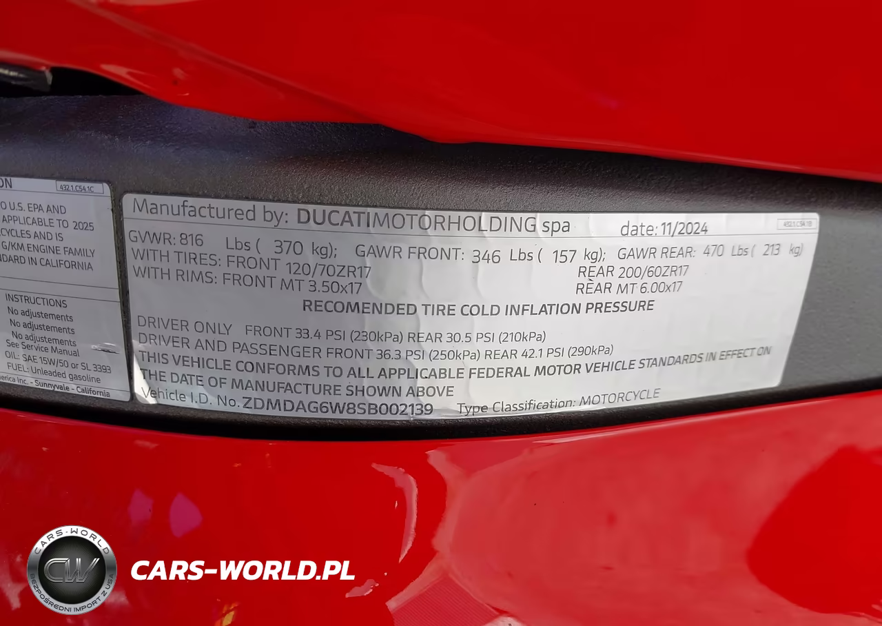 2025 Ducati Panigale V4-V4S VIN:ZDMDAG6W8SB002139 - 10