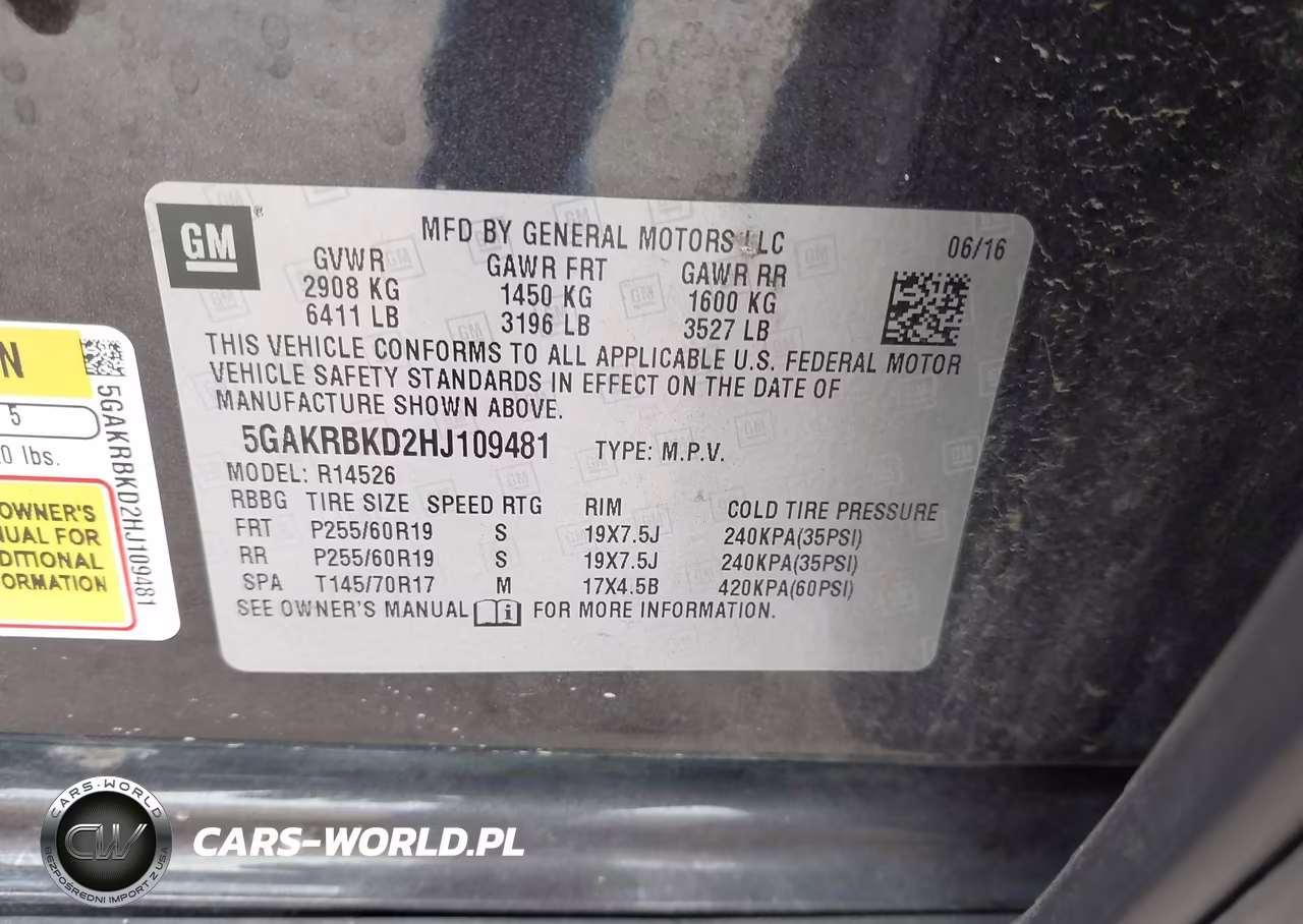 2017 Buick Enclave Leather VIN:5GAKRBKD2HJ109481 - 9