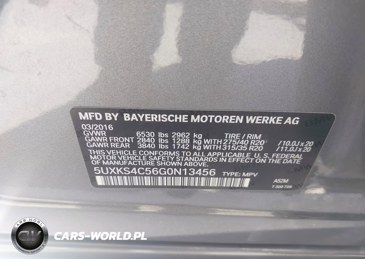 2016 BMW X5 xDrive35D VIN:5UXKS4C56G0N13456 - 9