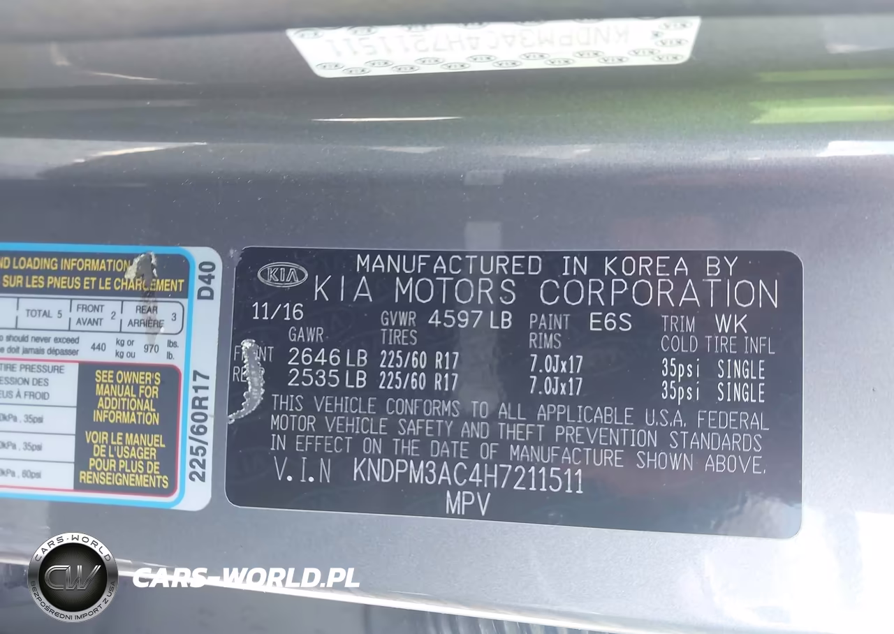 2017 Kia Sportage Lx VIN:KNDPM3AC4H7211511 - 9