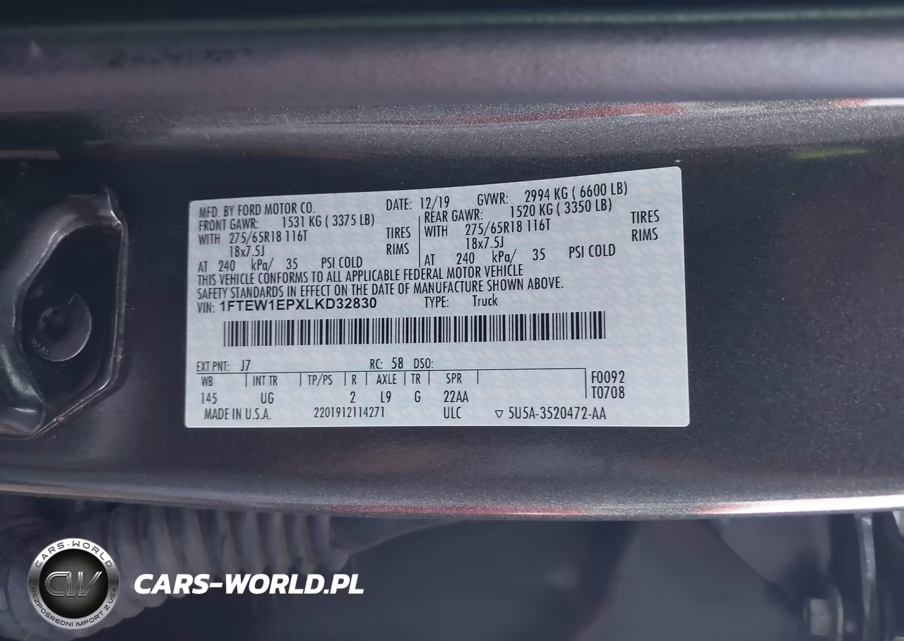 2020 Ford F-150 Xlt VIN:1FTEW1EPXLKD32830 - 9
