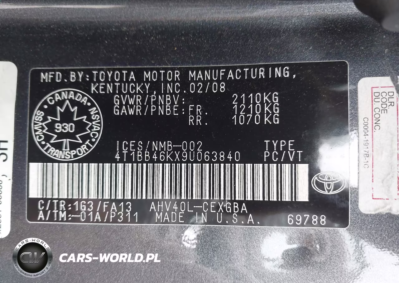 2009 Toyota Camry Hybrid VIN:4T1BB46KX9U063840 - 9