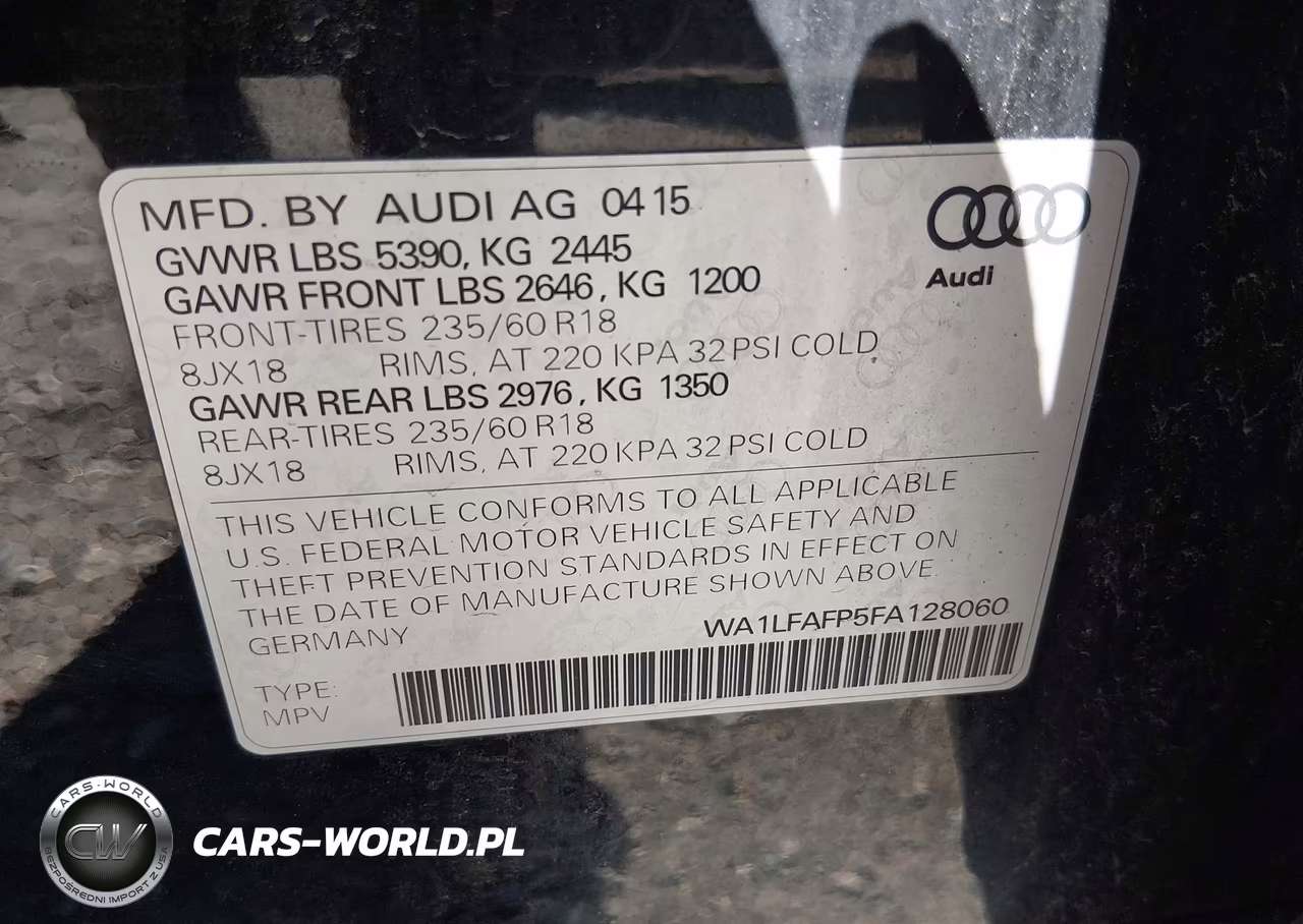 2015 Audi Q5 2.0T Premium VIN:WA1LFAFP5FA128060 - 9