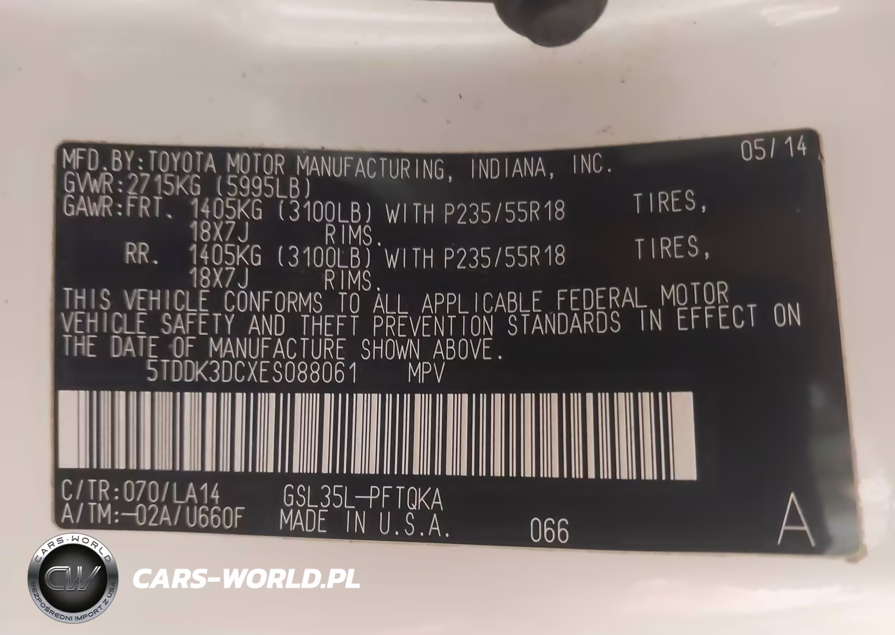 2014 Toyota Sienna Ltd VIN:5TDDK3DCXES088061 - 9