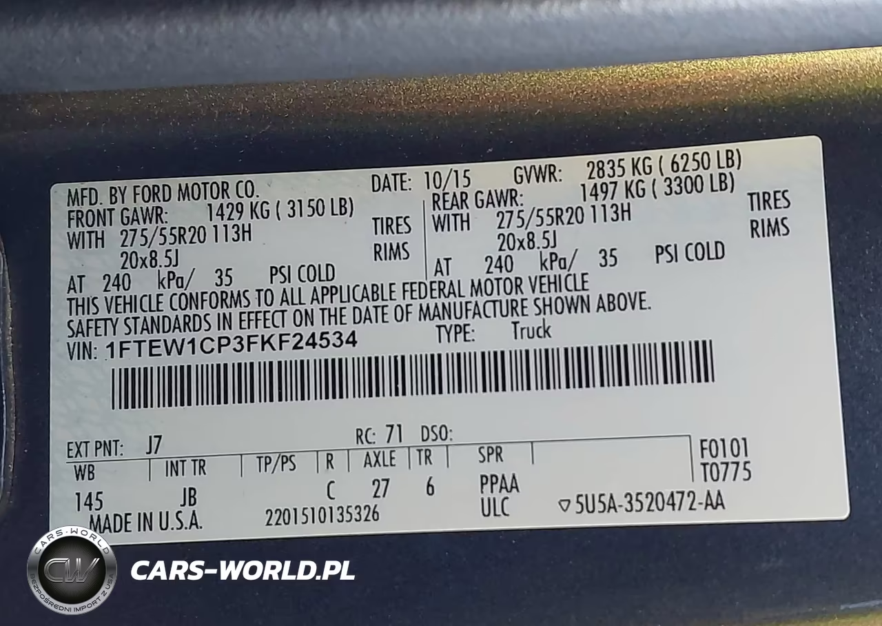 2015 Ford F-150 Xlt VIN:1FTEW1CP3FKF24534 - 9