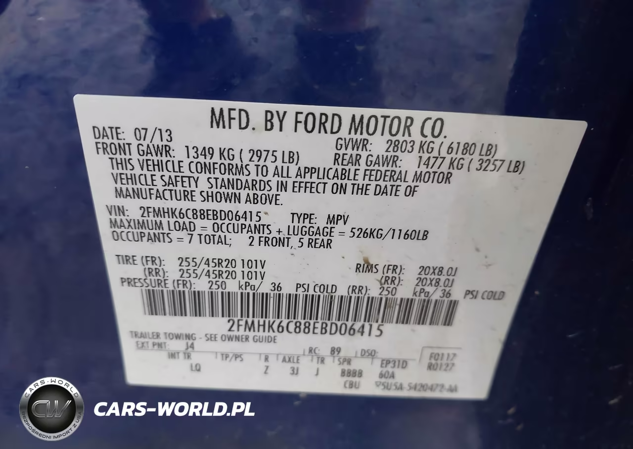 2014 Ford Flex Sel VIN:2FMHK6C88EBD06415 - 9