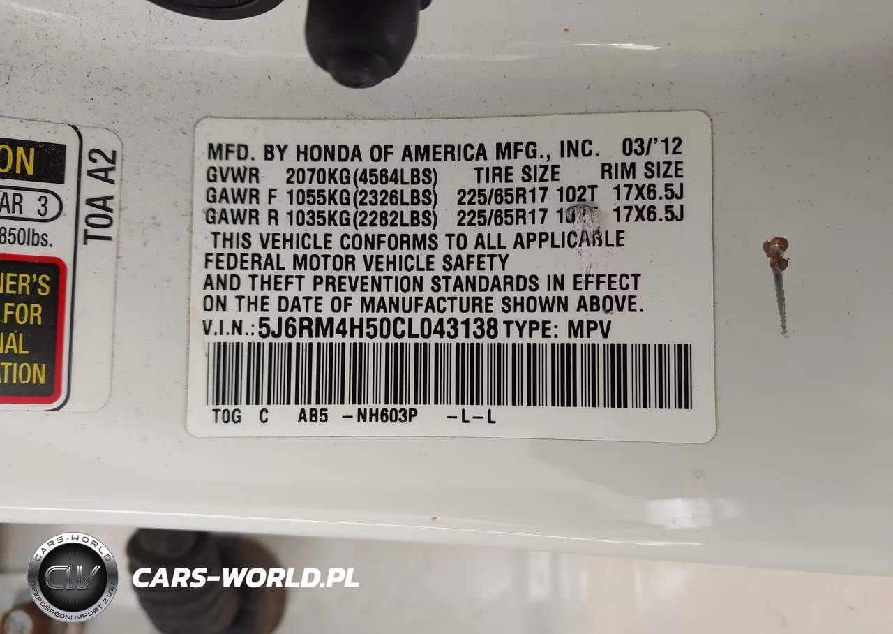 2012 Honda Cr-V Ex VIN:5J6RM4H50CL043138 - 9