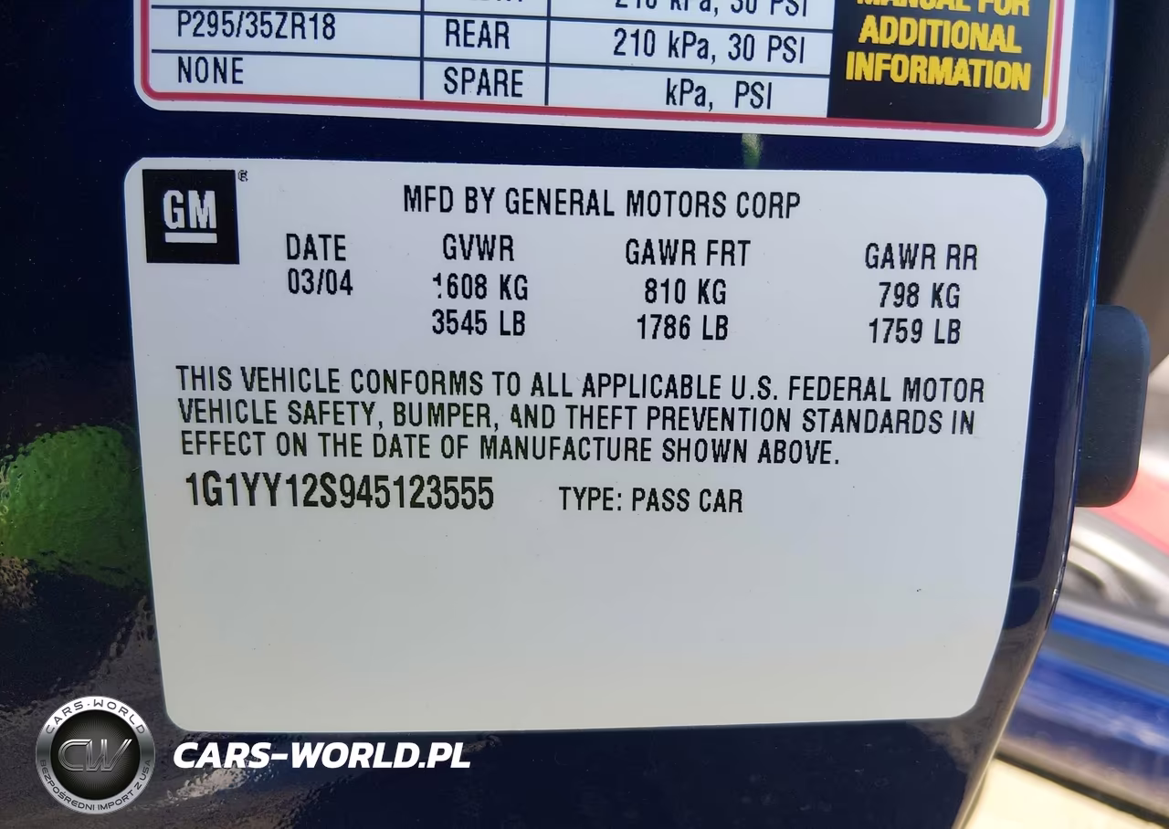 2004 Chevrolet Corvette Z06 Hardtop VIN:1G1YY12S945123555 - 9