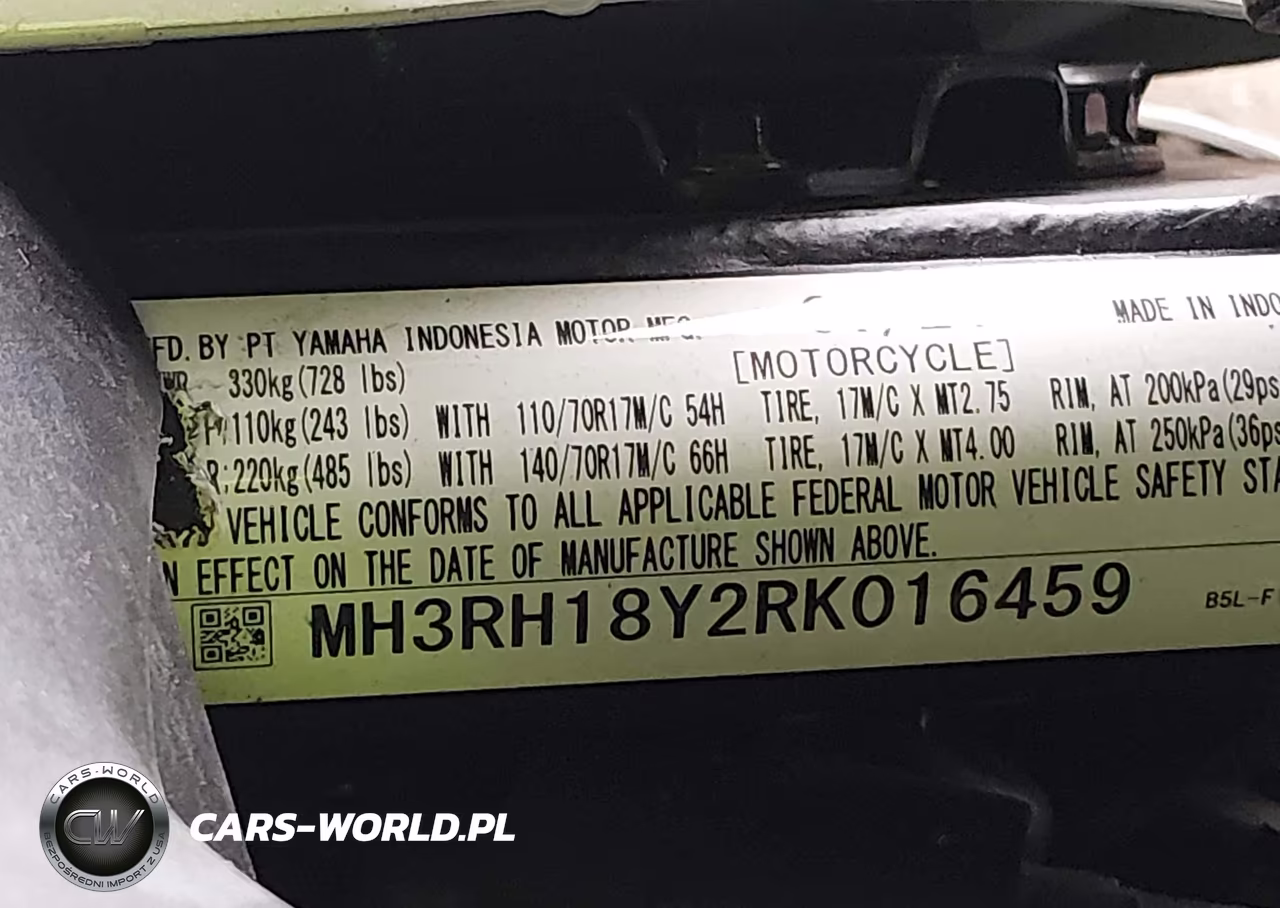 2024 Yamaha Yzfr3 A VIN:MH3RH18Y2RK016459 - 10