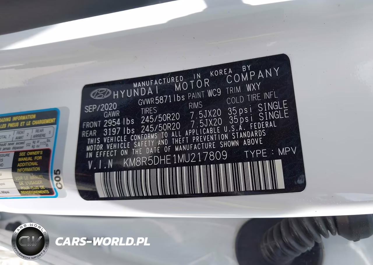 2021 Hyundai Palisade Limited VIN:KM8R5DHE1MU217809 - 9