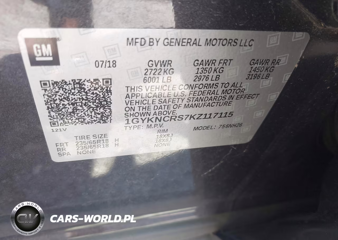 2019 Cadillac Xt5 Luxury VIN:1GYKNCRS7KZ117115 - 9