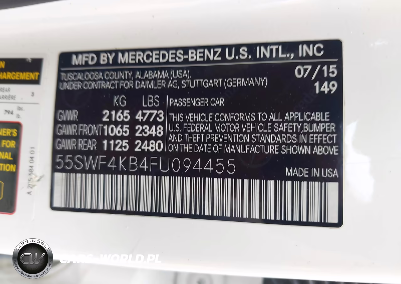 2015 Mercedes-Benz C 300 4Matic VIN:55SWF4KB4FU094455 - 9