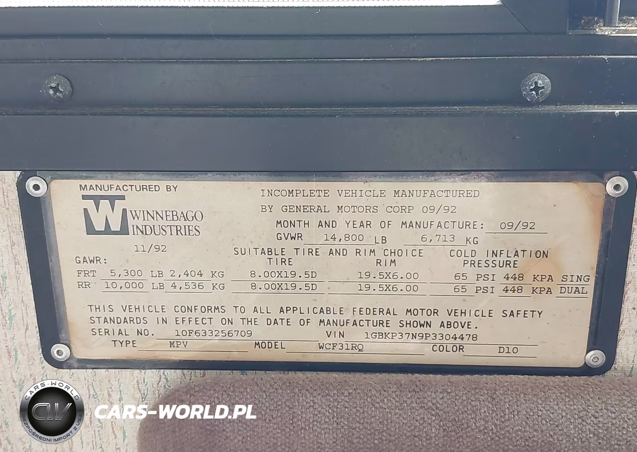1993 Chevrolet P30 VIN:1GBKP37N9P3304478 - 9
