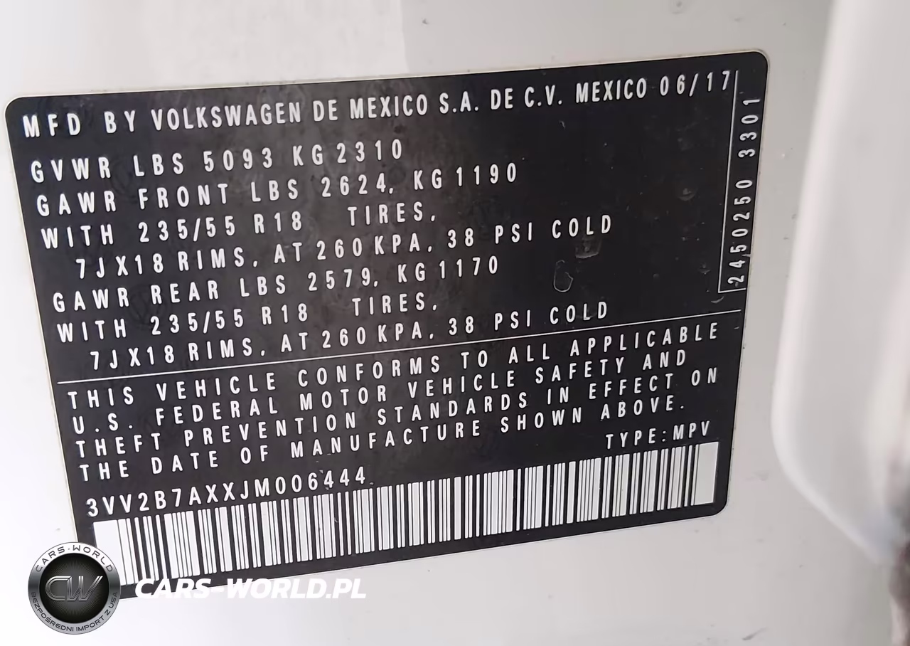 2018 Volkswagen Tiguan 2.0T Se-2.0T Sel VIN:3VV2B7AXXJM006444 - 9