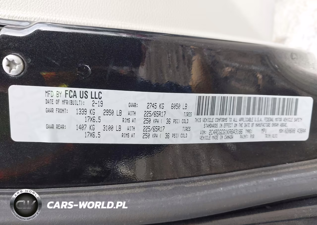 2019 Dodge Grand Caravan Sxt VIN:2C4RDGCG1KR643186 - 9