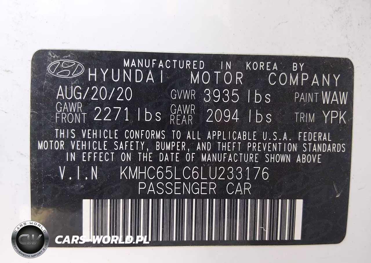 2020 Hyundai Ioniq Hybrid Blue VIN:KMHC65LC6LU233176 - 9
