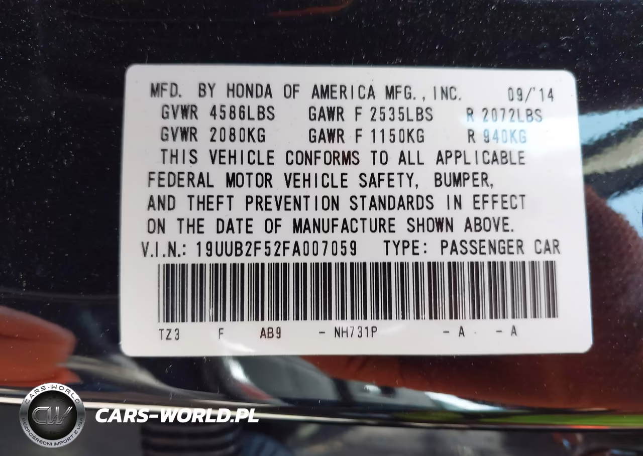 2015 Acura Tlx V6 Tech VIN:19UUB2F52FA007059 - 9