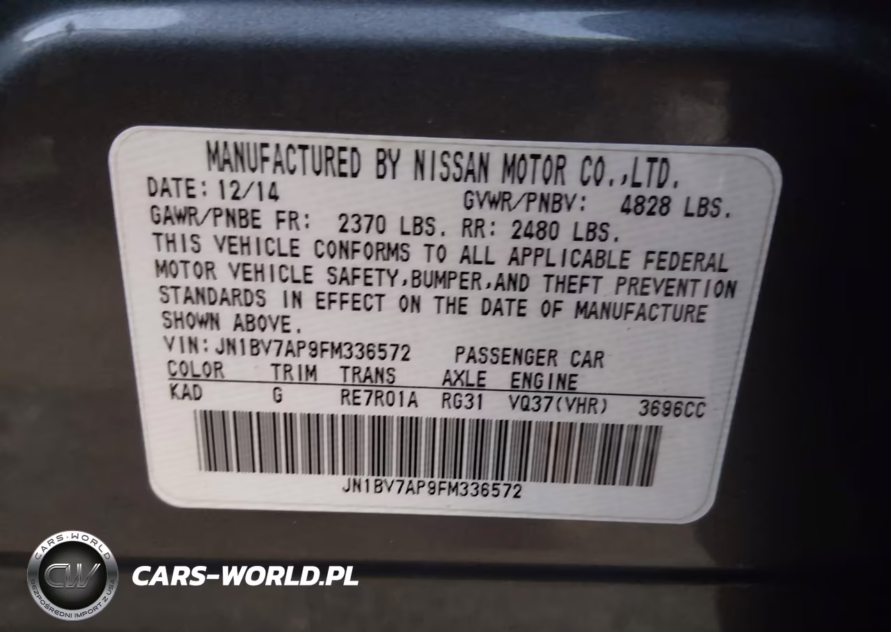 2015 Infiniti Q50 Premium VIN:JN1BV7AP9FM336572 - 9