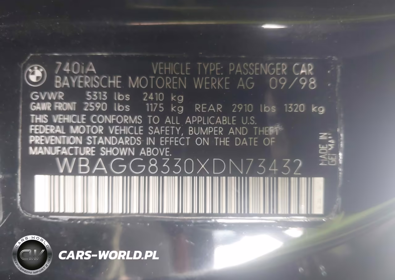 1999 BMW 740Ia VIN:WBAGG8330XDN73432 - 9