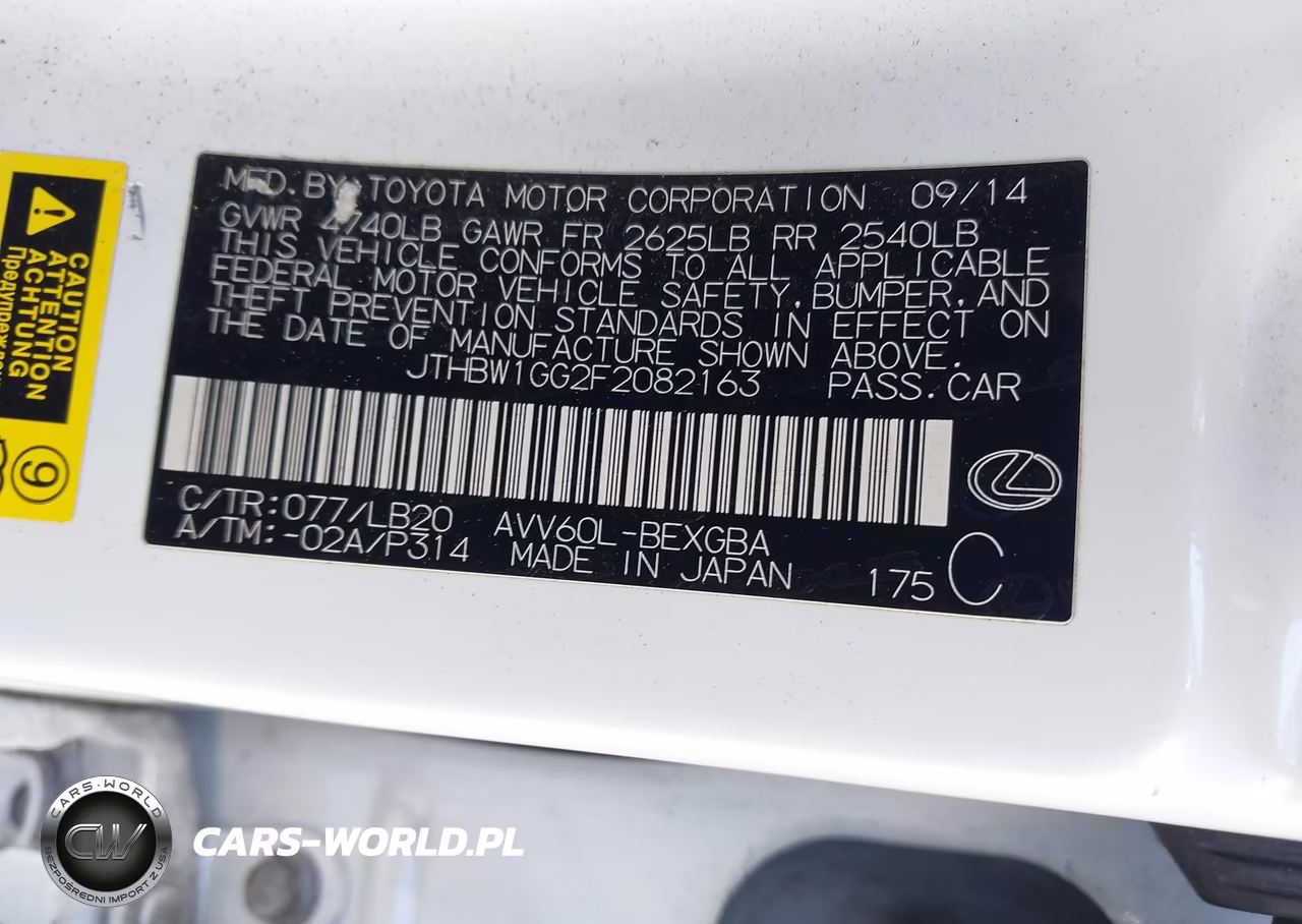 2015 Lexus Es 300H VIN:JTHBW1GG2F2082163 - 9