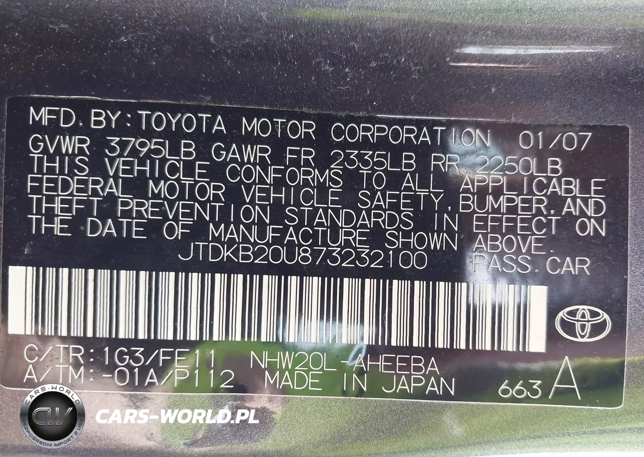 2007 Toyota Prius VIN:JTDKB20U873232100 - 9