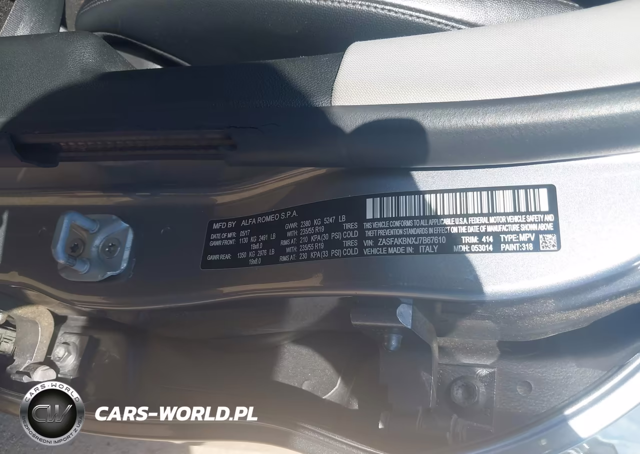 2018 Alfa Romeo Stelvio Ti Awd VIN:ZASFAKBNXJ7B67610 - 9