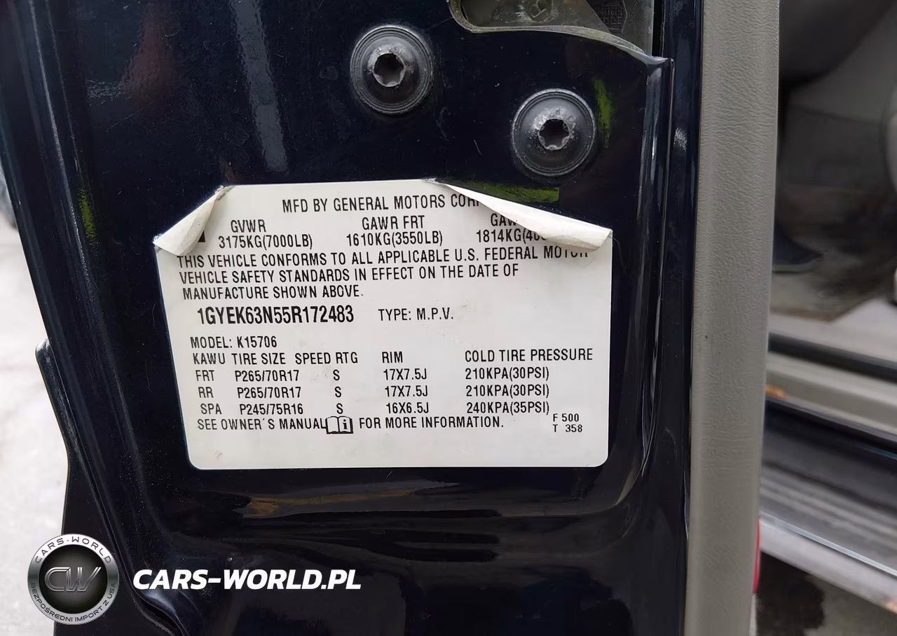 2005 Cadillac Escalade Standard VIN:1GYEK63N55R172483 - 9