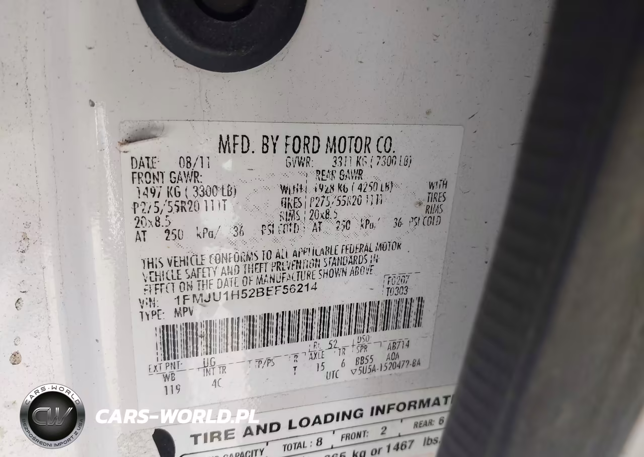 2011 Ford Expedition Xlt VIN:1FMJU1H52BEF56214 - 9